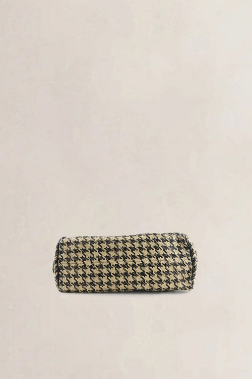 Bottega Veneta Black/White Houndstooth Top Handle Bag