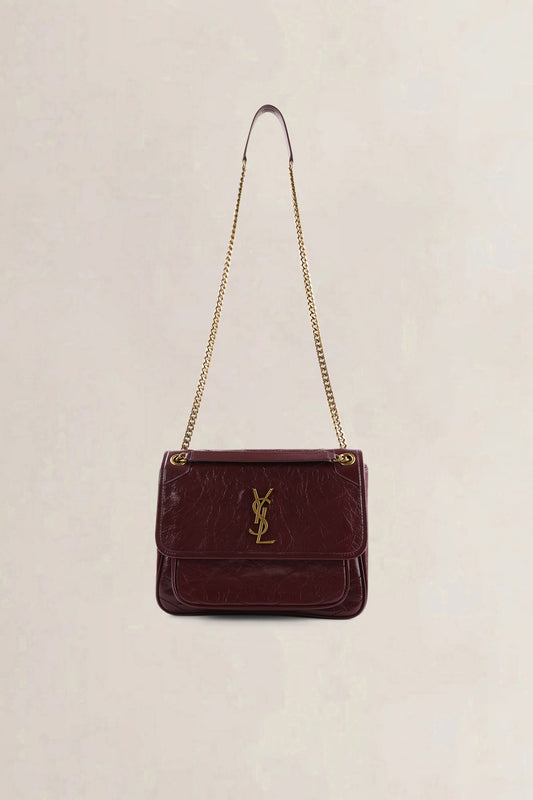 Saint Laurent Burgundy Niki Medium — preloved