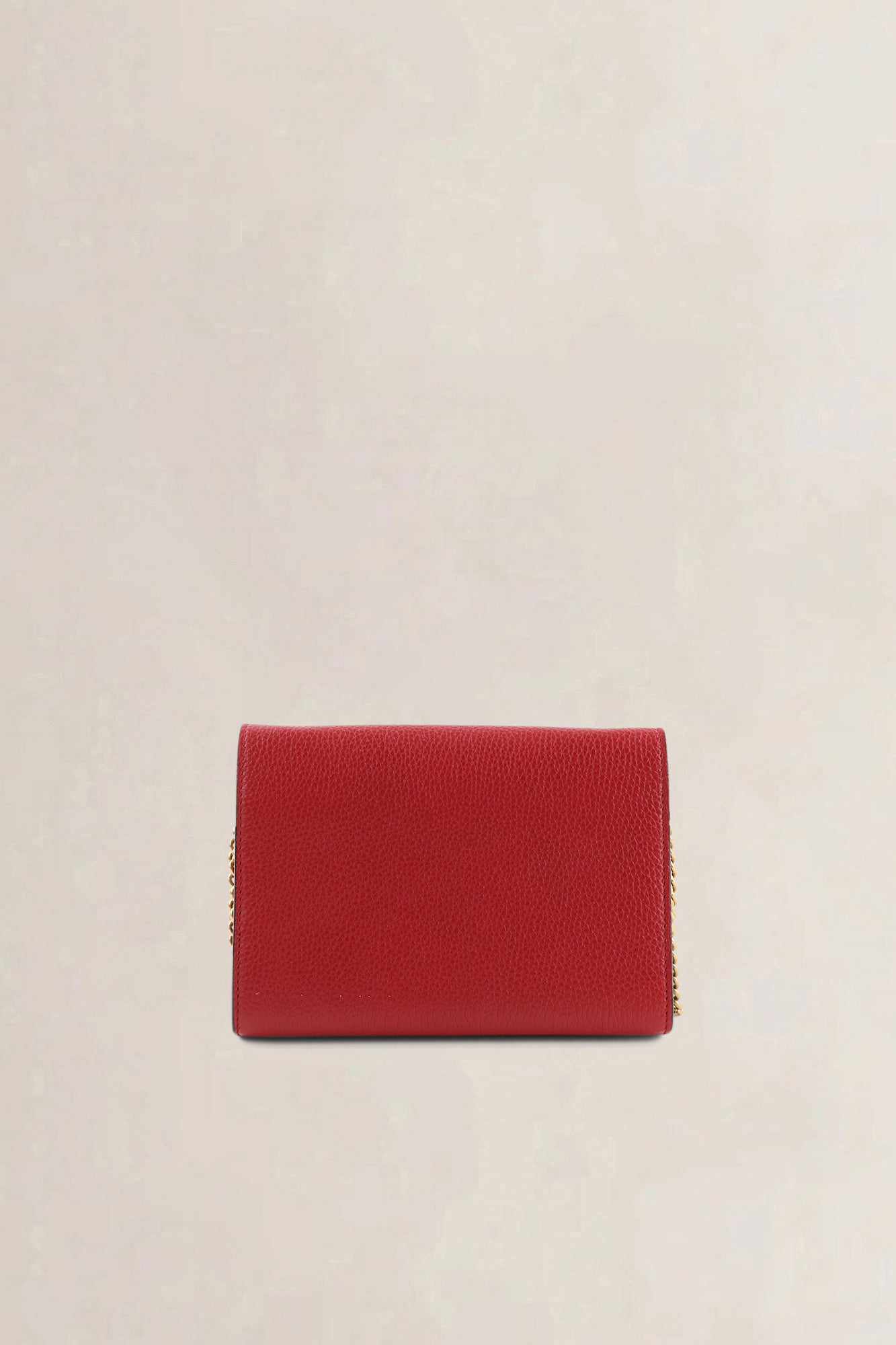 Gucci GG Marmont Red Leather Wallet on Chain Crossbody Bag