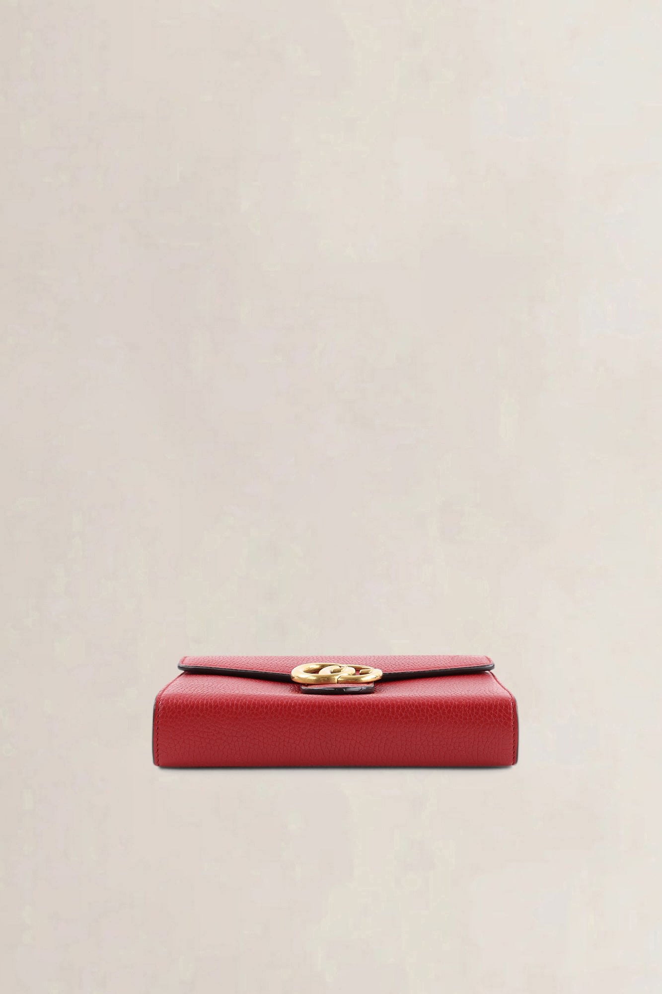 Gucci GG Marmont Red Leather Wallet on Chain Crossbody Bag