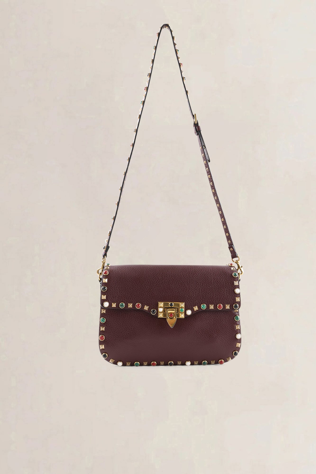 Valentino Garavani Brown Rockstud Rolling — preloved