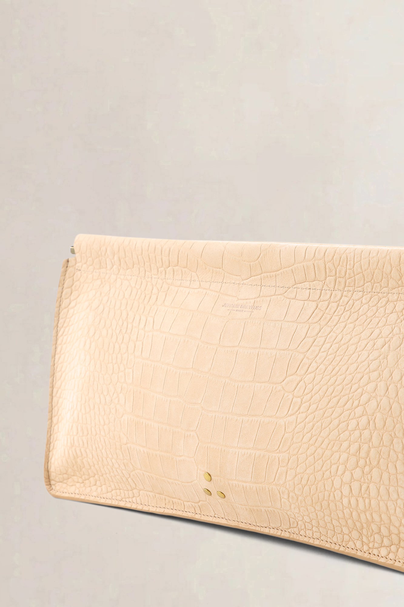 Jérôme Dreyfuss Beige Croco Clic Clac — preloved