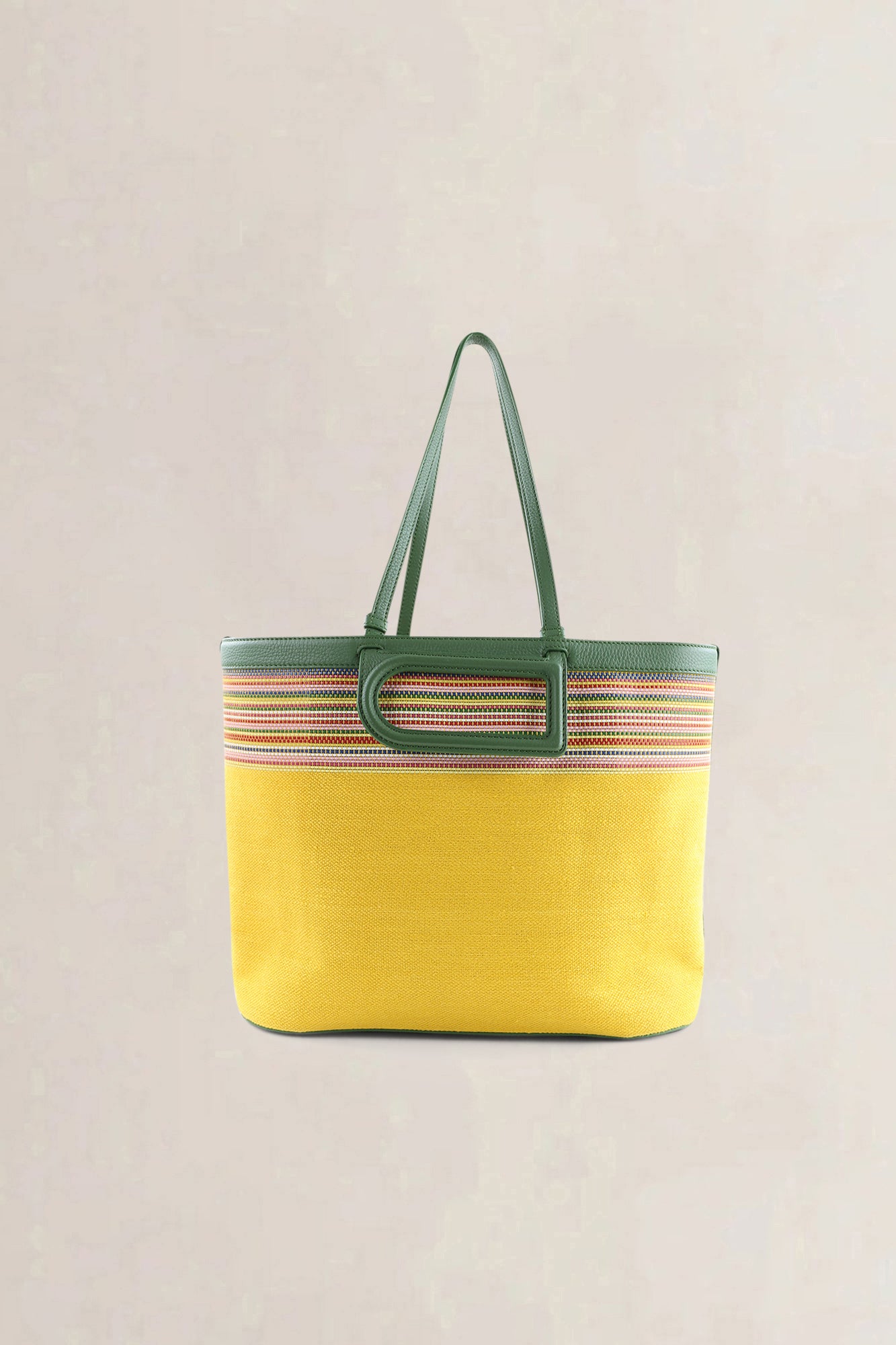 Delvaux D To D MM Yellow & Green Toile Sangle Taurillon Shoulder Bag