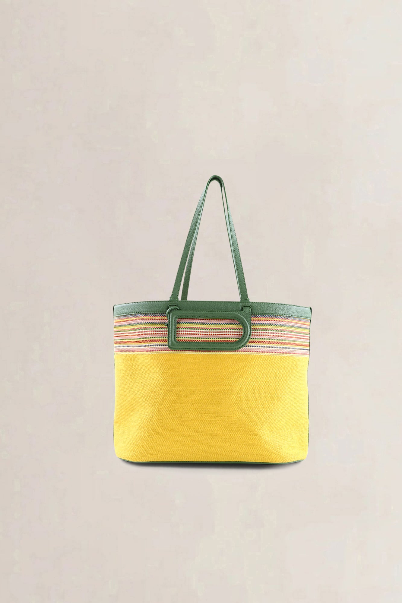Delvaux D To D MM Yellow & Green Toile Sangle Taurillon Shoulder Bag