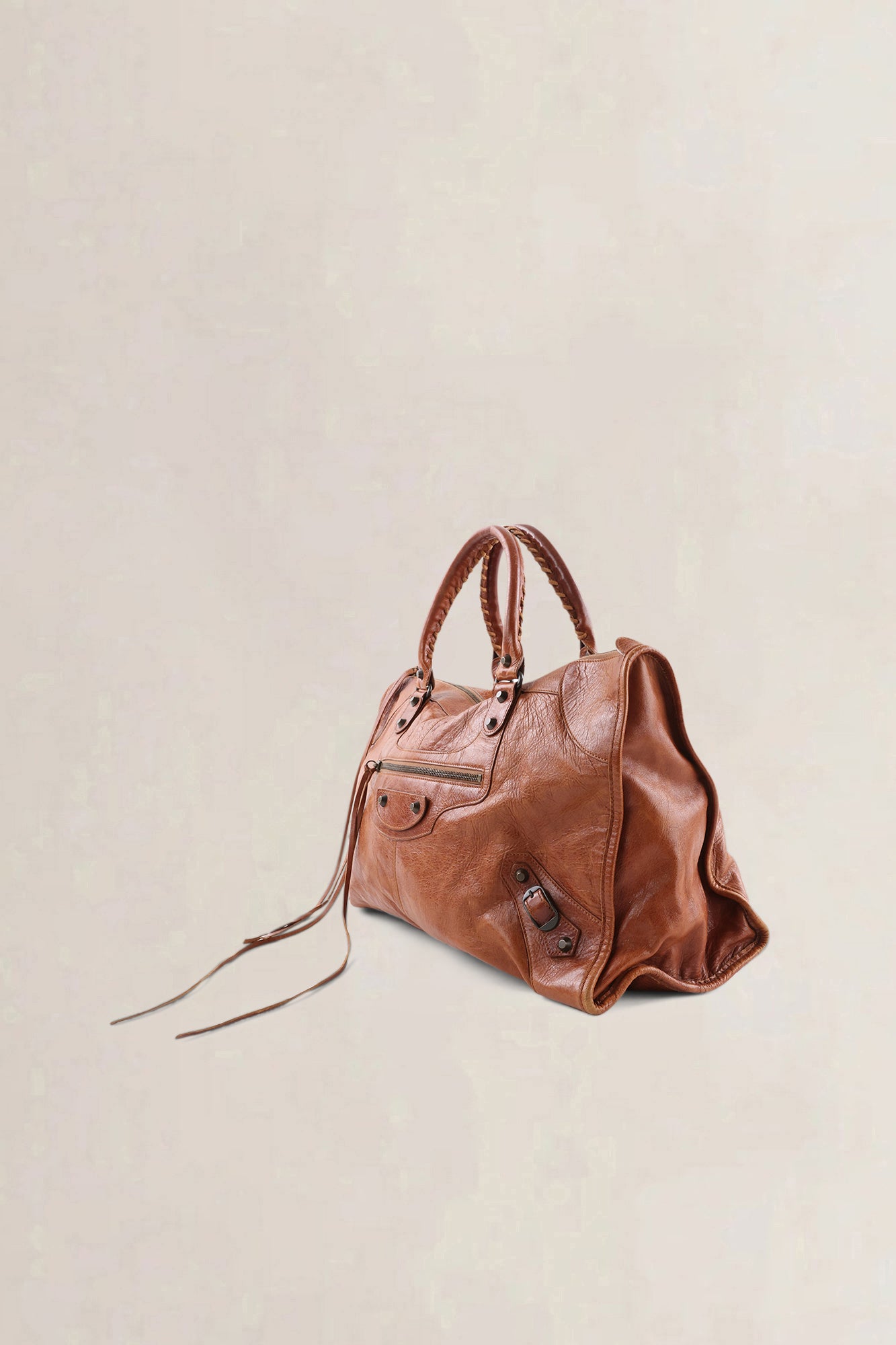 Balenciaga Brown Leather City Shoulder Bag