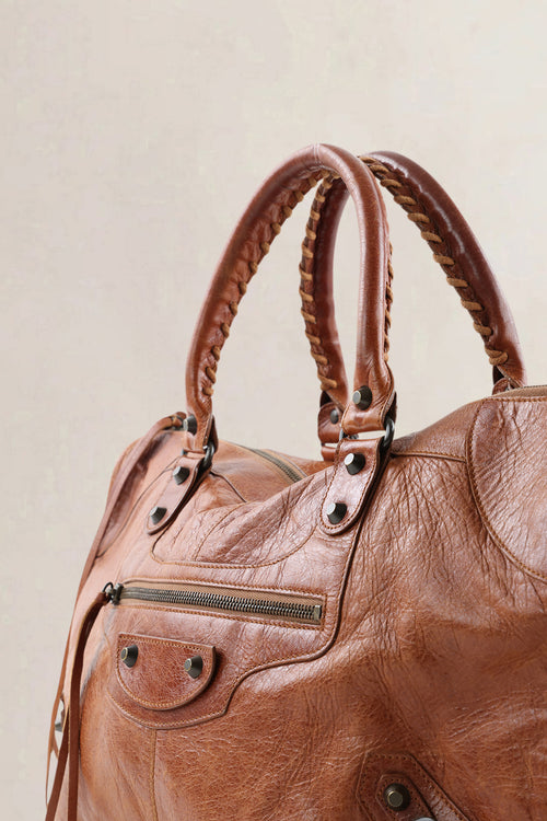 Balenciaga Brown Leather City Shoulder Bag