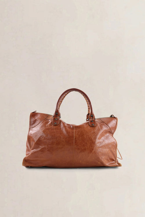 Balenciaga Brown Leather City Shoulder Bag