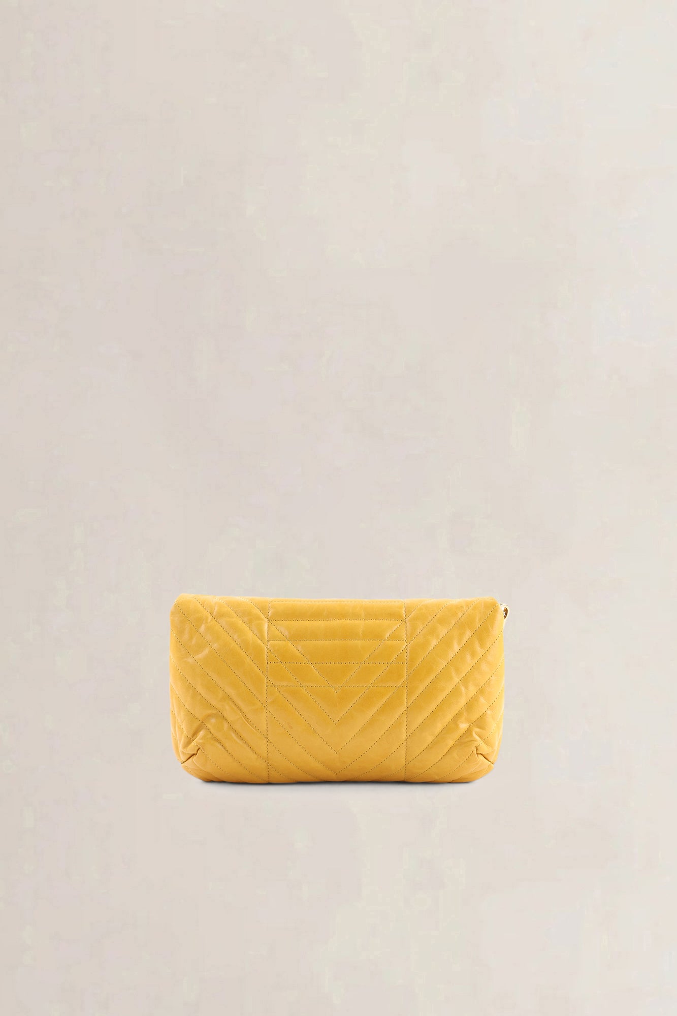 Lanvin Yellow Quilted Leather Happy Shoulder Bag