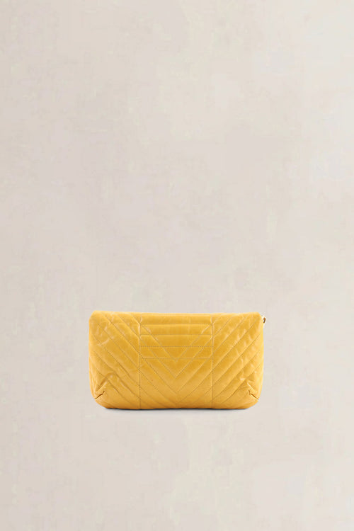 Lanvin Yellow Quilted Leather Happy Shoulder Bag