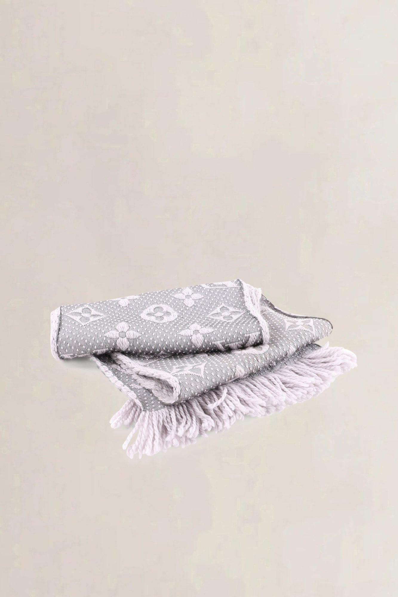 Louis Vuitton Grey Monogram Wool Stole