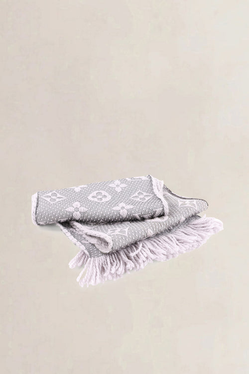 Louis Vuitton Grey Monogram Wool Stole