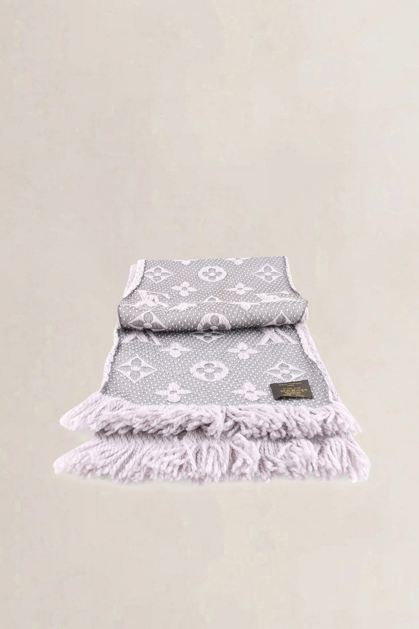 Louis Vuitton Grey Monogram Wool Stole