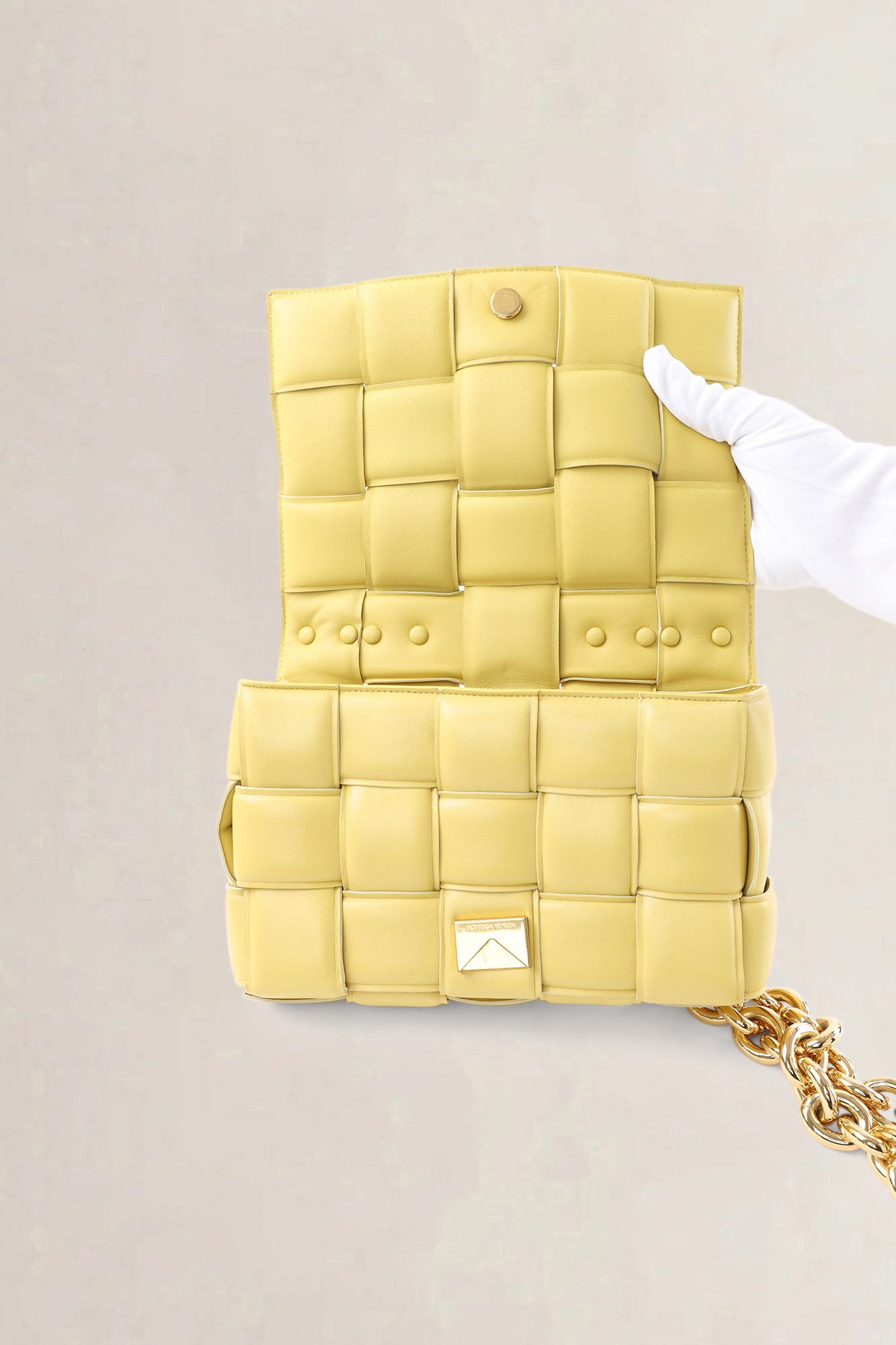 Bottega Veneta Yellow Chain Cassette — preloved