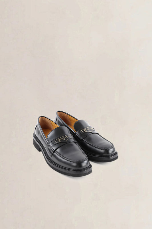 Dior Boy Black Brushed Calfskin Loafers