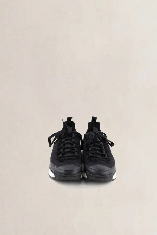 Chanel Black Leather Low Top Trainer Sneakers