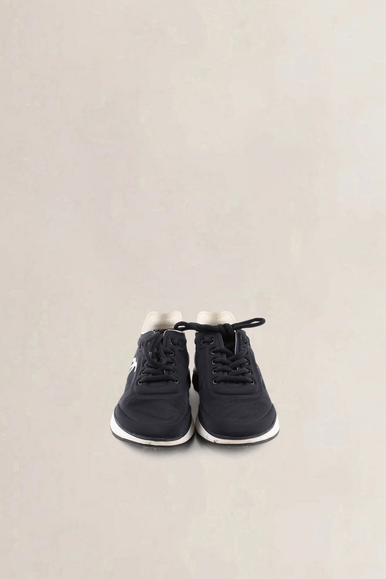 Chanel Black Lycra CC Logo Trainer Sneakers