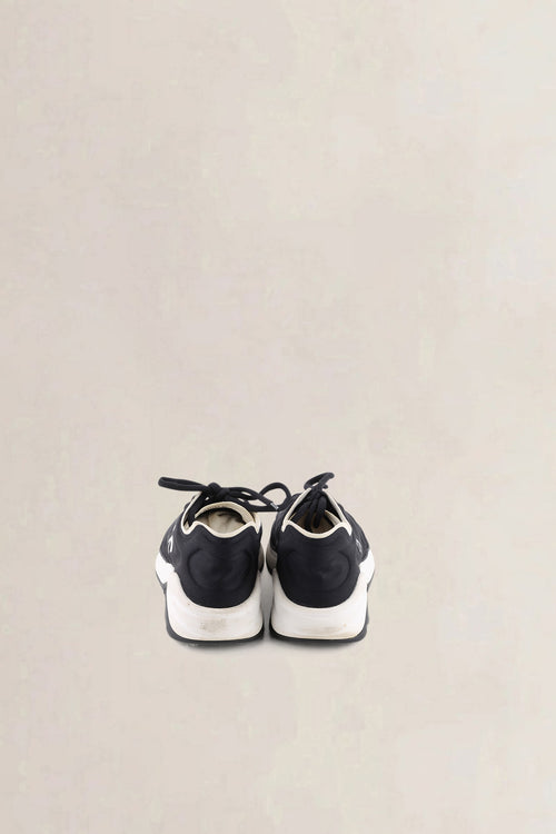 Chanel Black Lycra CC Logo Trainer Sneakers