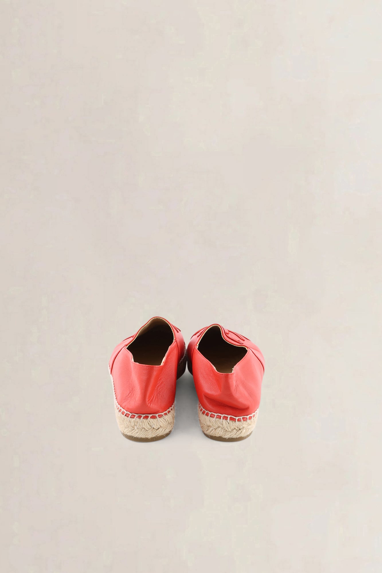 Chanel Red Leather CC Cap Toe Espadrilles — preloved