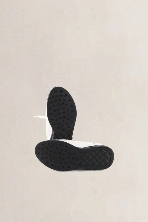 Chanel White Ribbed Mohair CC Sneakers