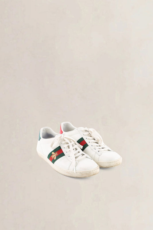 Gucci White Ace Sneakers — preloved