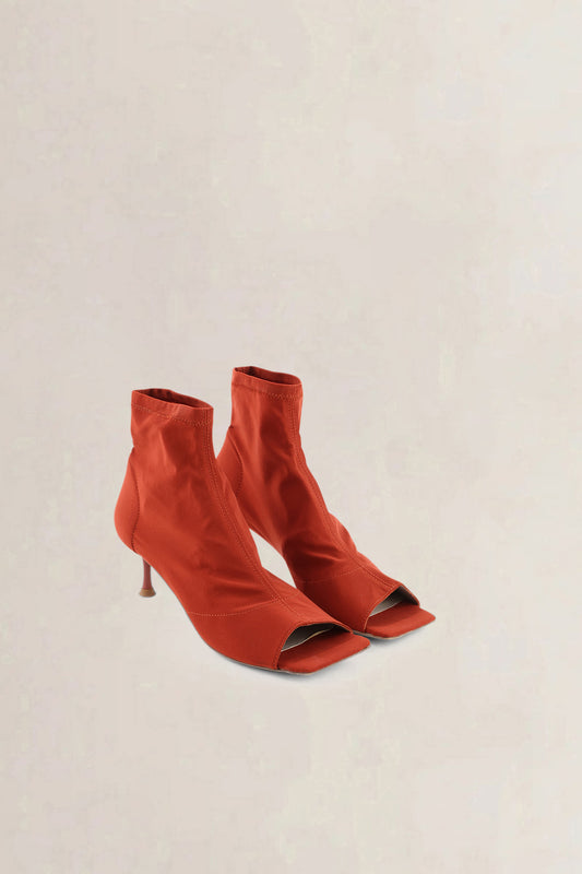 Morobé Red Open Toe Boots