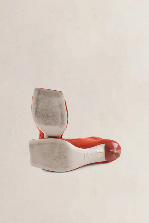 Morobé Red Open Toe Boots