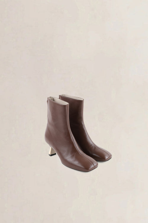 Morobé Brown Leather Ankle Boots
