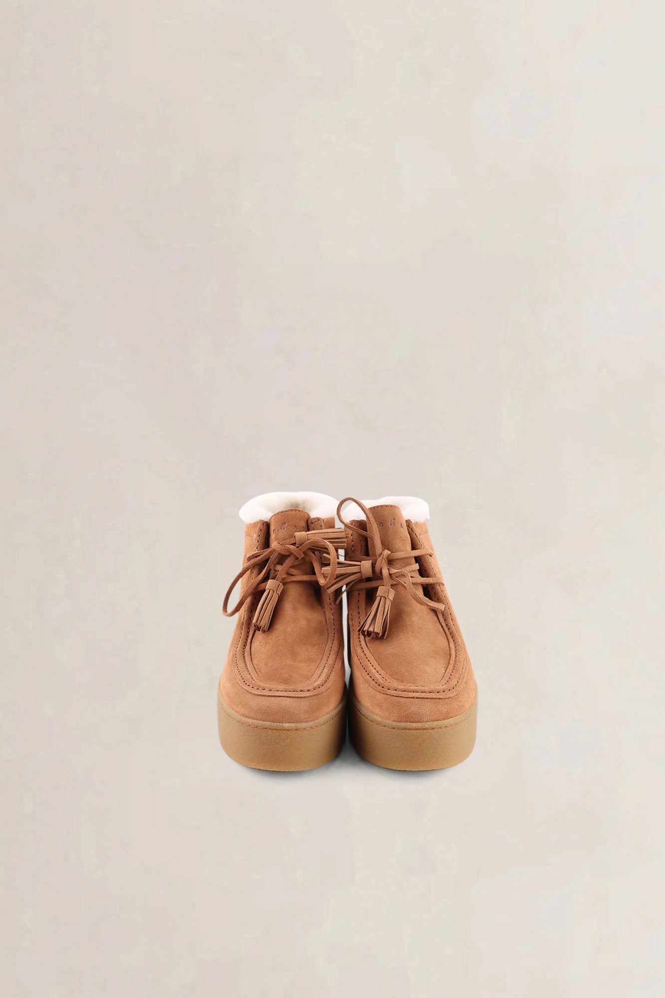 Hogan Caramel Brown Suede Ankle Boots