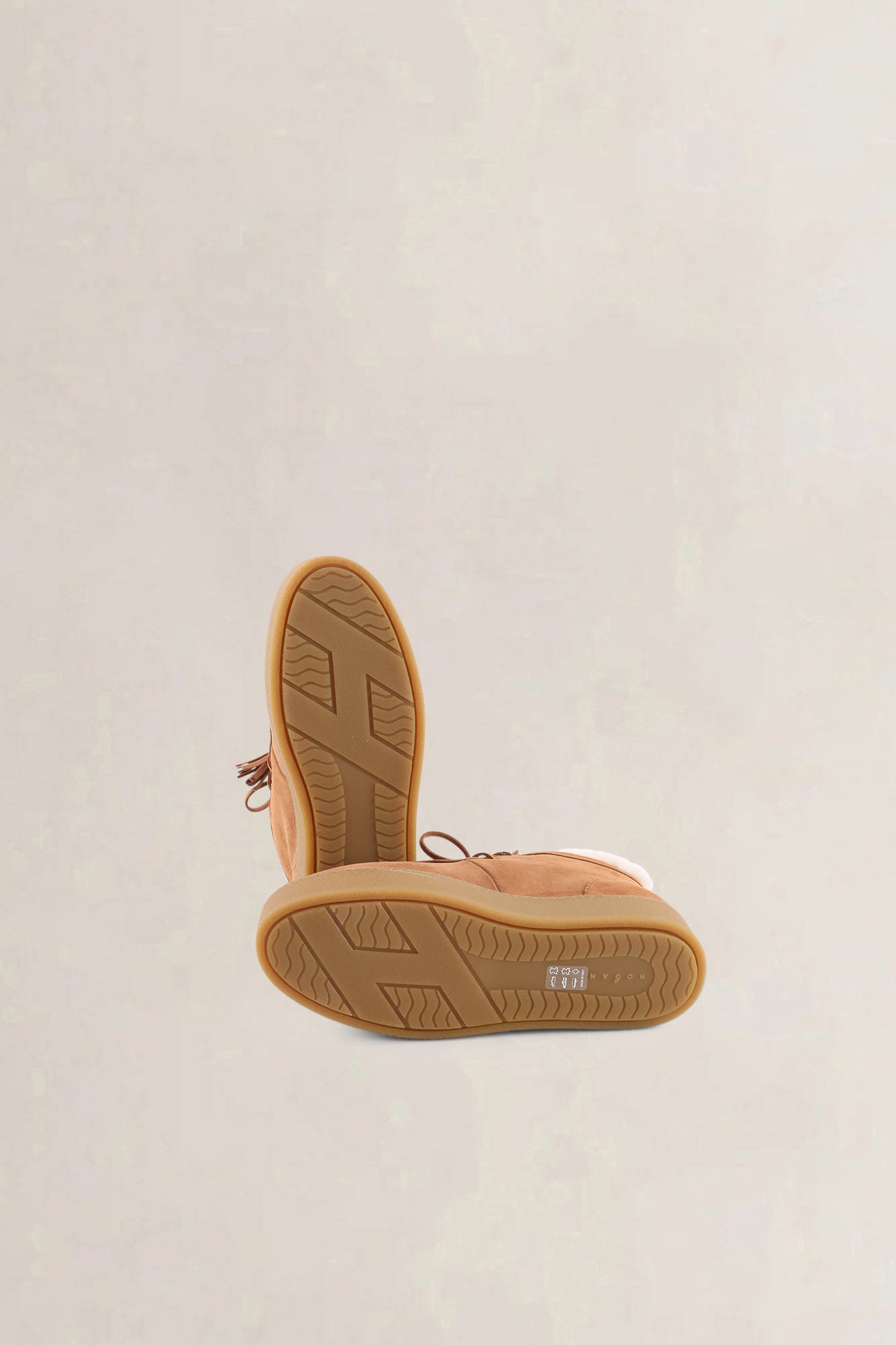 Hogan Caramel Brown Suede Ankle Boots