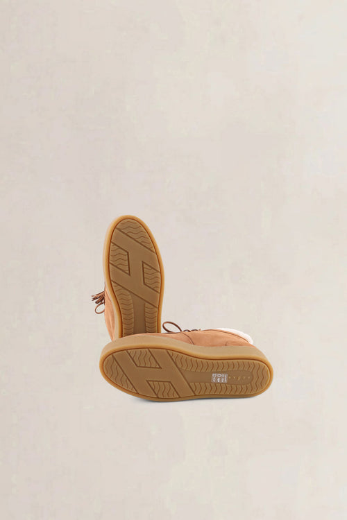 Hogan Caramel Brown Suede Ankle Boots