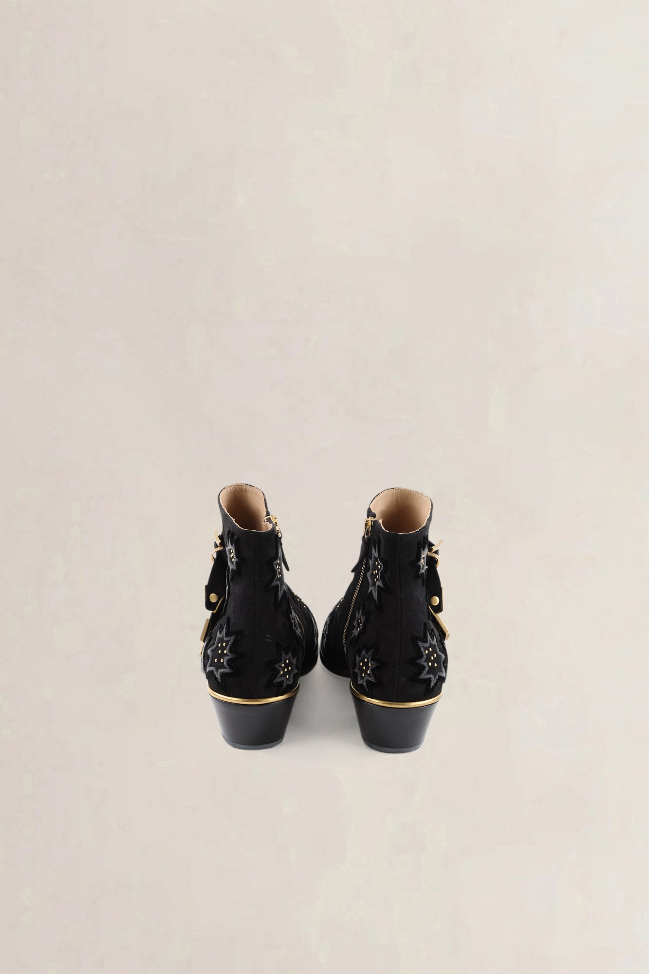 Chloé Black Velvet Susanna Boots