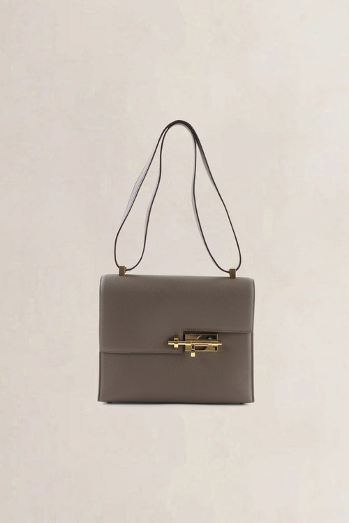 Hermès Etoupe Epsom Leather Verrou 21 Shoulder Bag