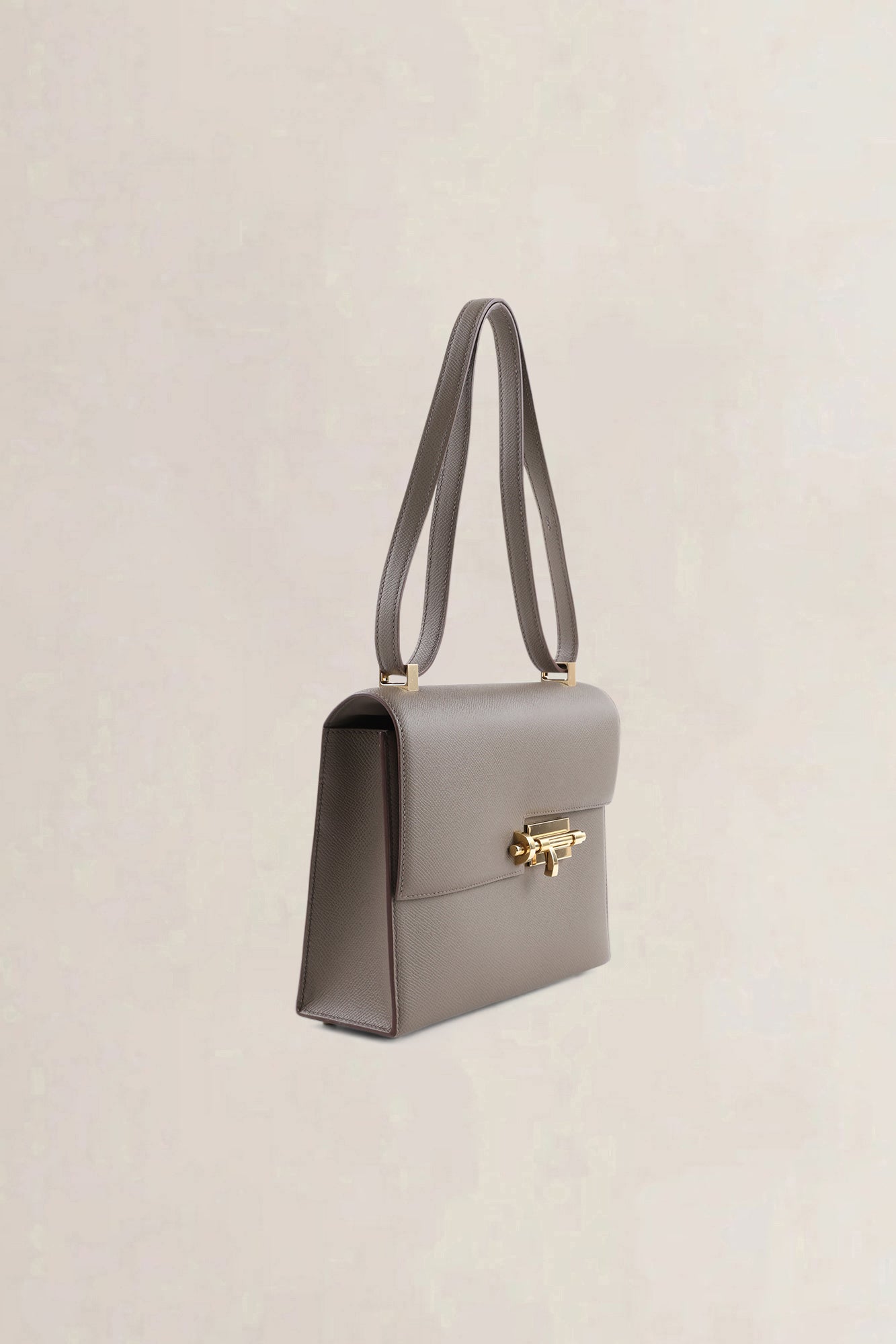 Hermès Etoupe Epsom Leather Verrou 21 Shoulder Bag