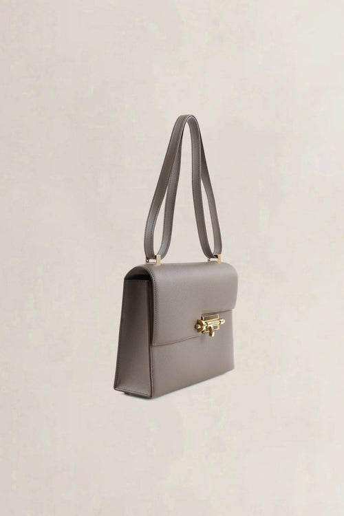 Hermès Etoupe Epsom Leather Verrou 21 Shoulder Bag