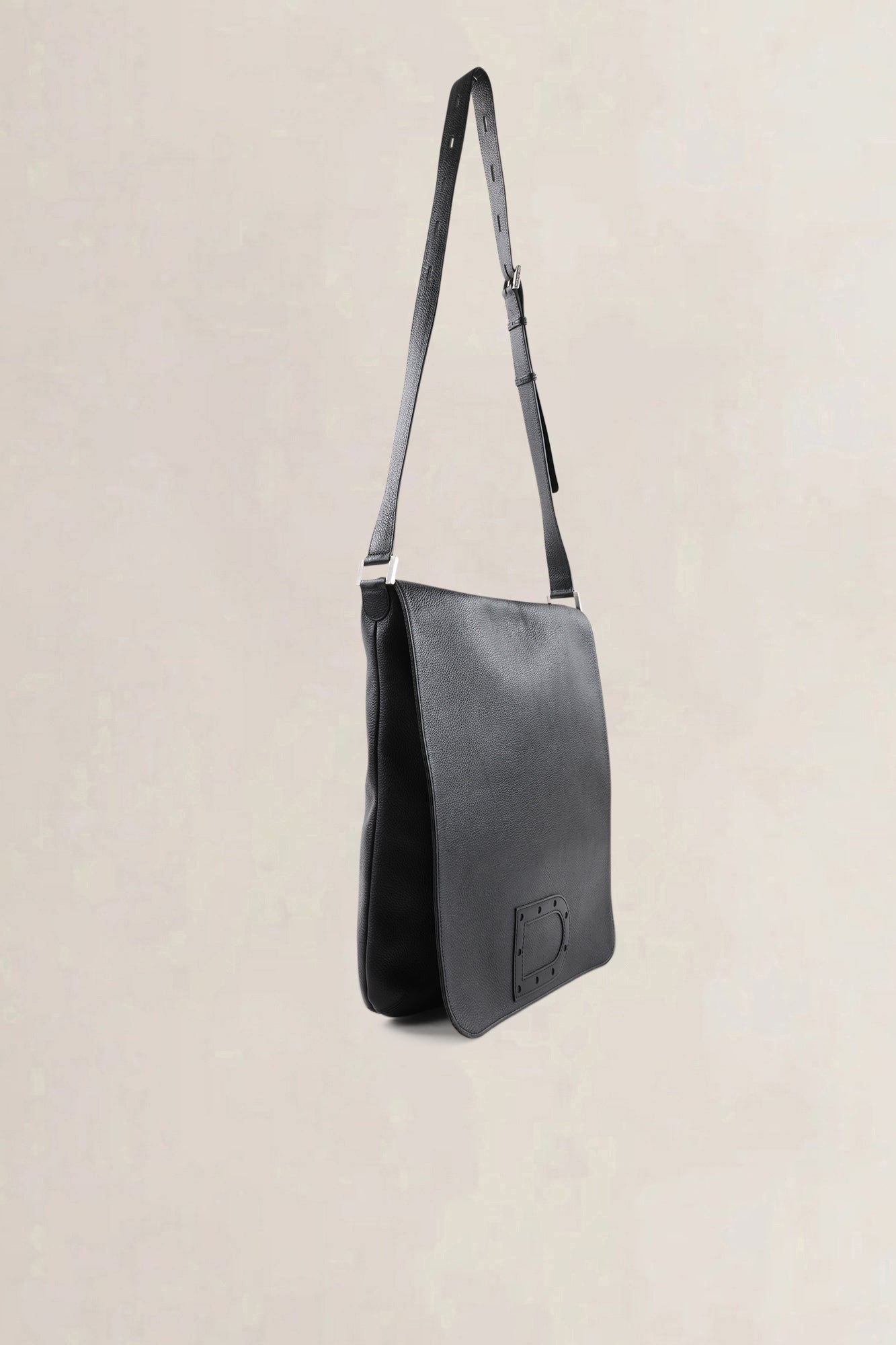 Delvaux Black Leather Louise GM Crossbody Bag