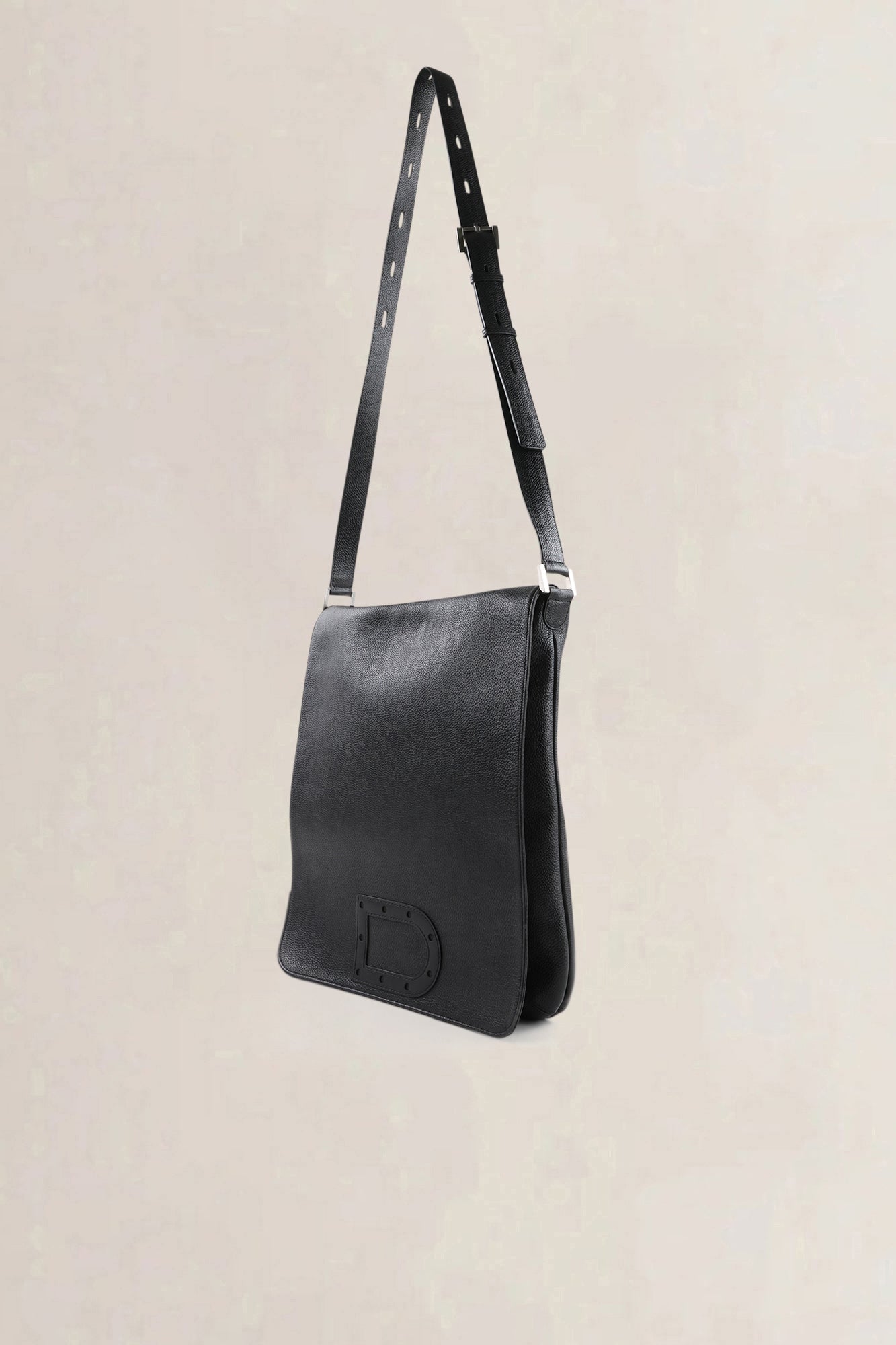 Delvaux Black Leather Louise GM Crossbody Bag