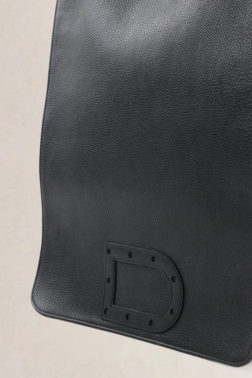 Delvaux Black Leather Louise GM Crossbody Bag