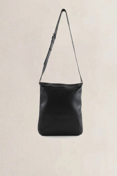 Delvaux Black Leather Louise GM Crossbody Bag