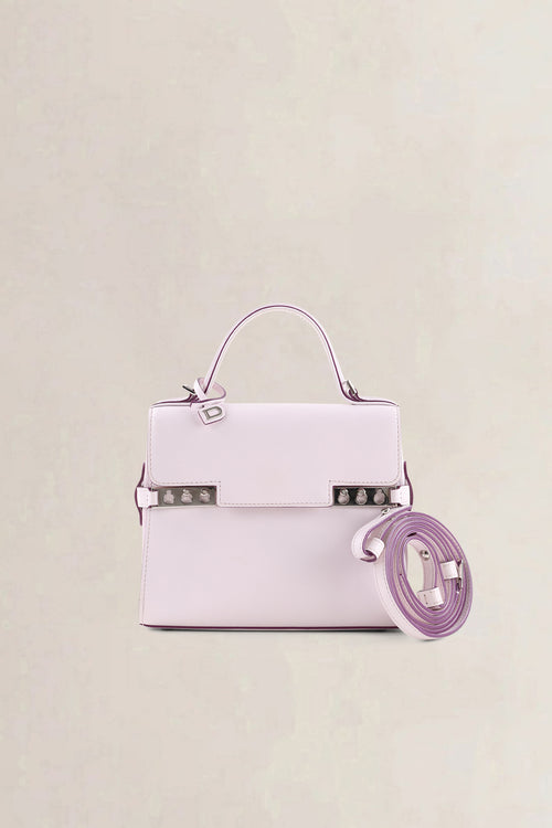 Delvaux Light Pink Leather Mini Tempête Crossbody Bag