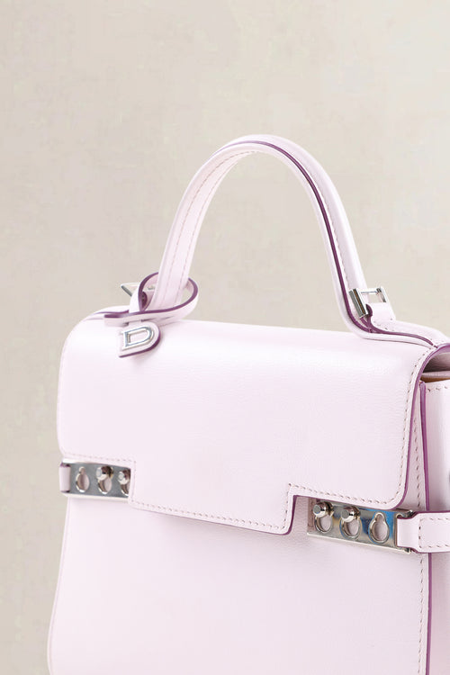 Delvaux Light Pink Leather Mini Tempête Crossbody Bag