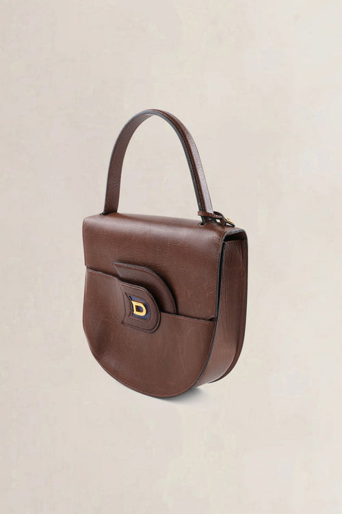 Delvaux Brown Leather Top Handle Bag