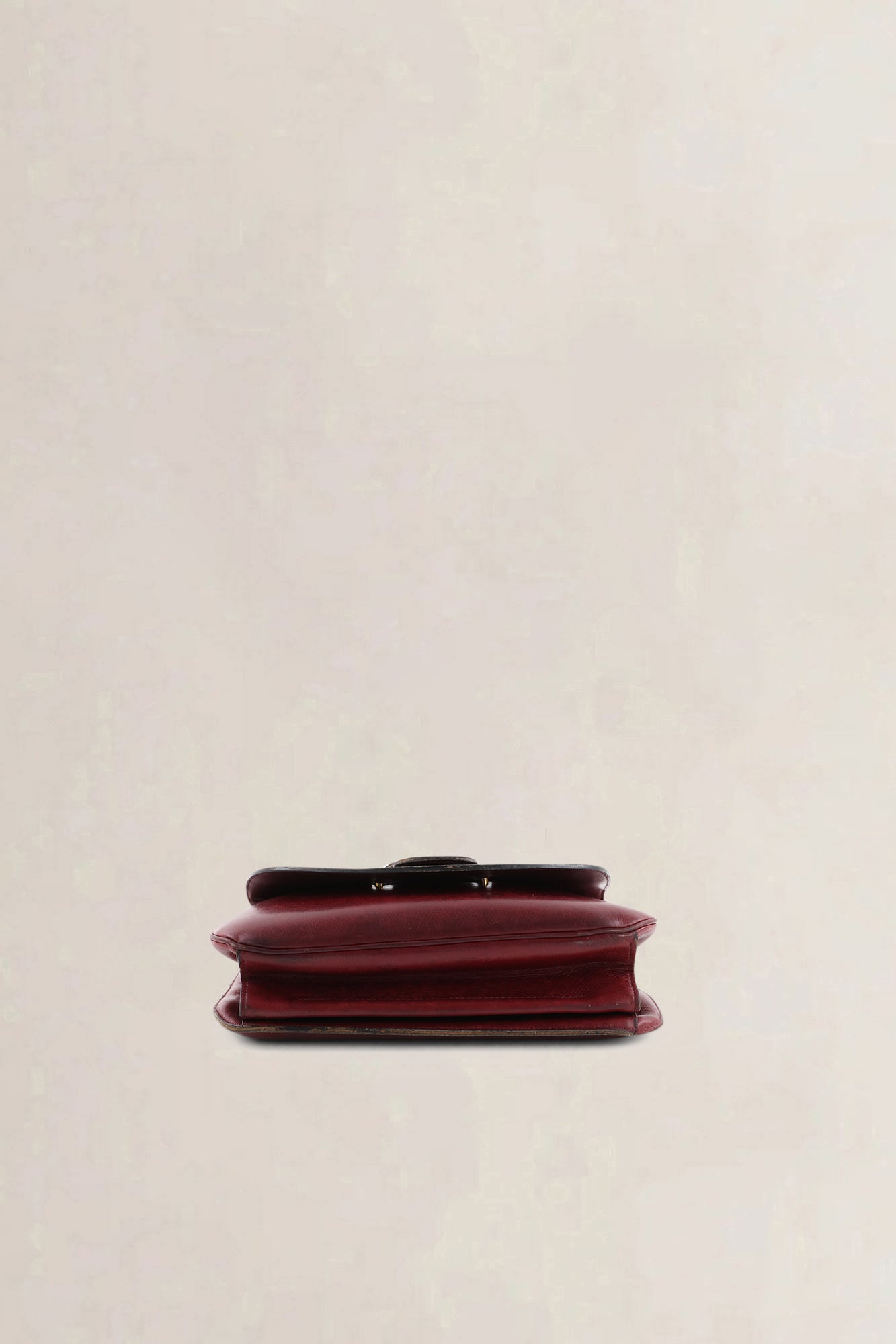Delvaux Burgundy Leather Top Handle Bag