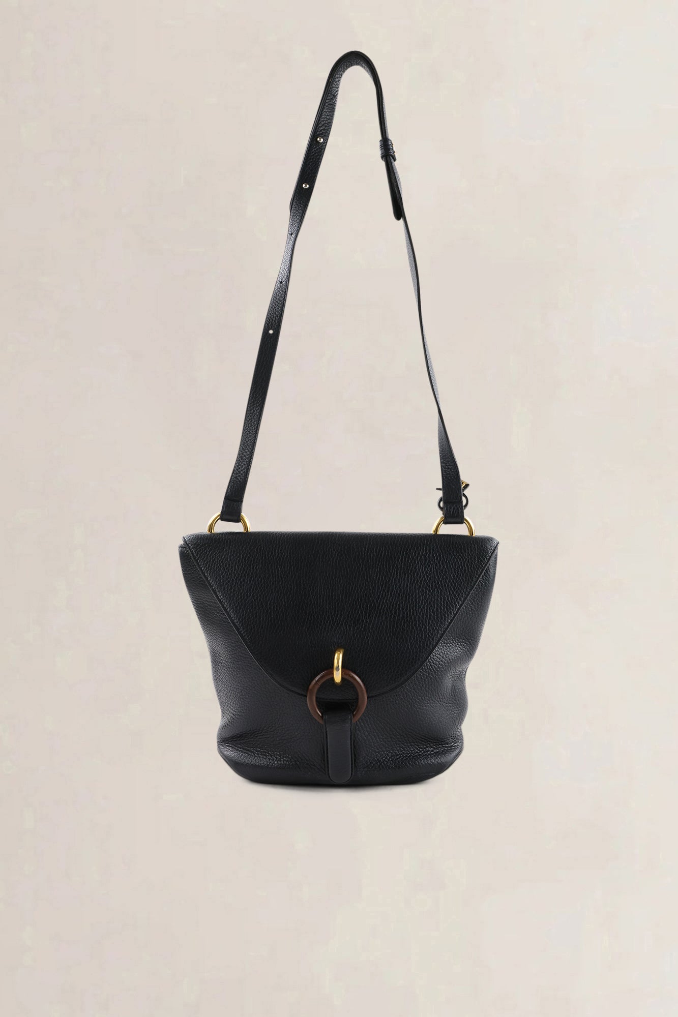 Delvaux Black Leather Mimosa Crossbody Bag