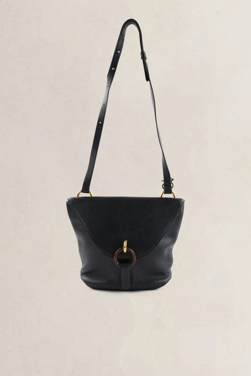 Delvaux Black Leather Mimosa Crossbody Bag
