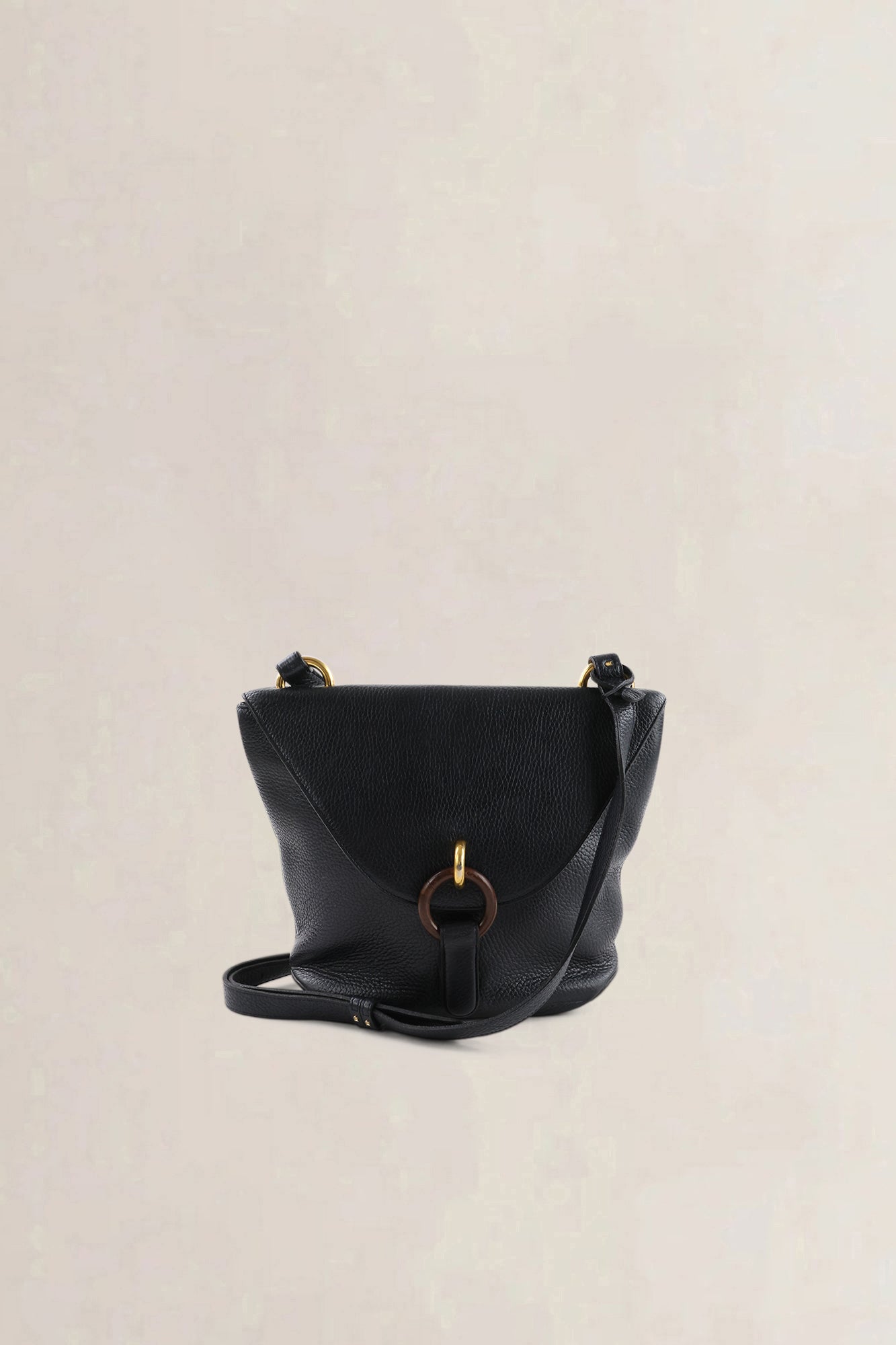 Delvaux Black Leather Mimosa Crossbody Bag