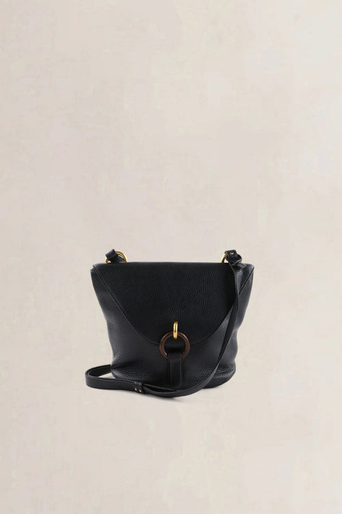Delvaux Black Leather Mimosa Crossbody Bag