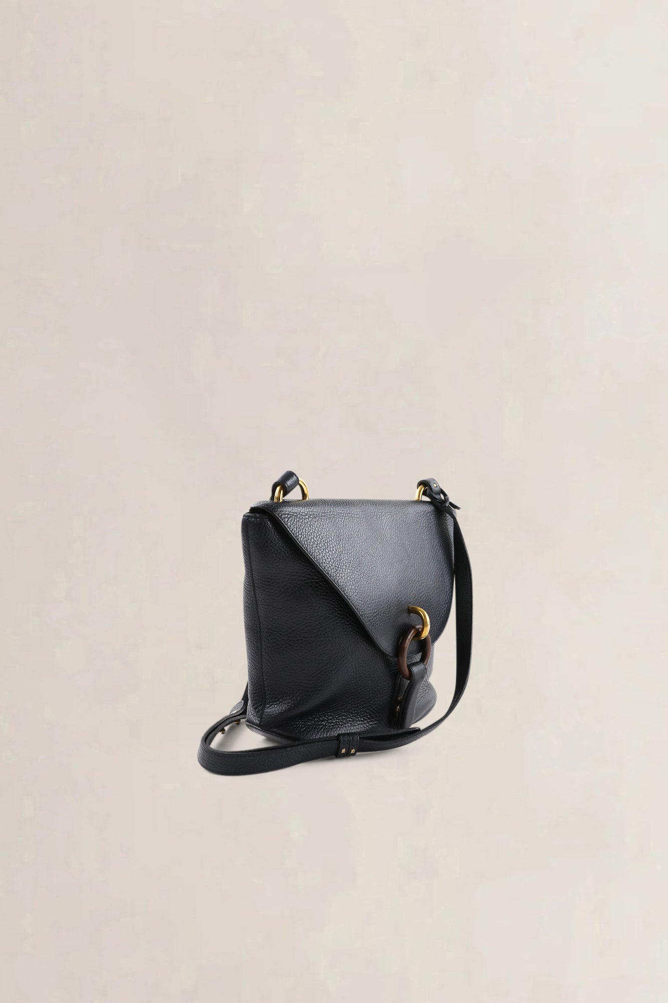 Delvaux Black Leather Mimosa Crossbody Bag
