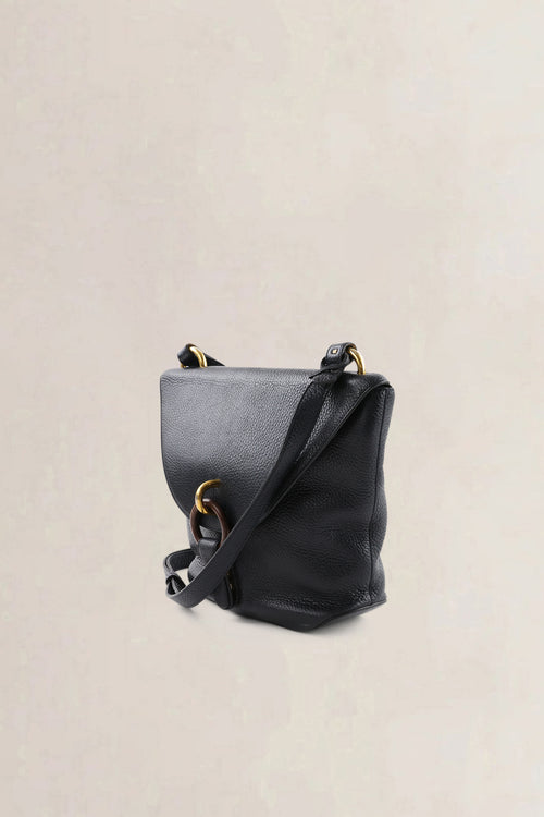 Delvaux Black Leather Mimosa Crossbody Bag