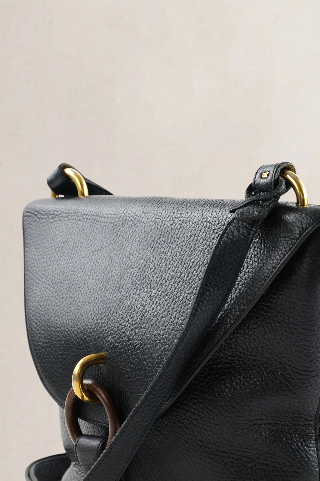 Delvaux Black Leather Mimosa Crossbody Bag