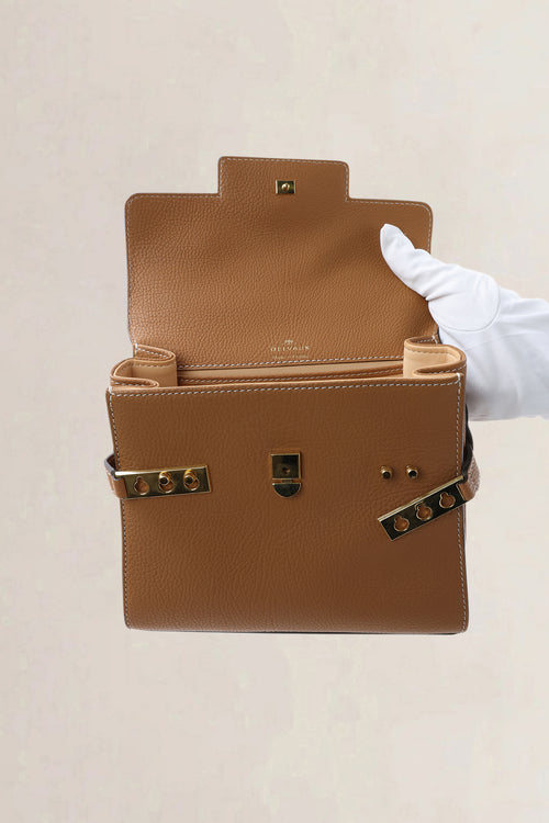 Delvaux Végétal Crispy Calf Leather Tempête PM Crossbody Bag